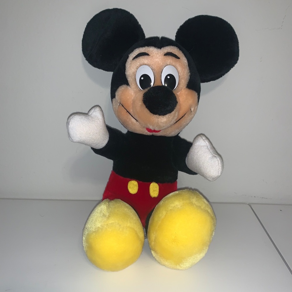 Vintage Mickey Mouse Plush Made In Korea Disneyland Walt Disney World GUC